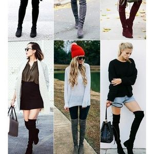 Clearance!! Tan Over knee suede boots